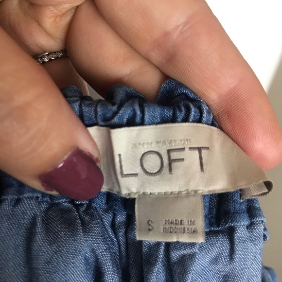 Loft Off Shoulder Denim Top - Picture 7 of 8